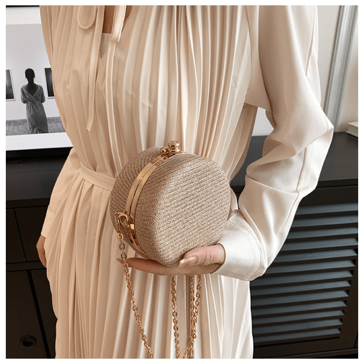 Women's Fashion Rhinestone-Encrusted Chain Shoulder Messenger Bag