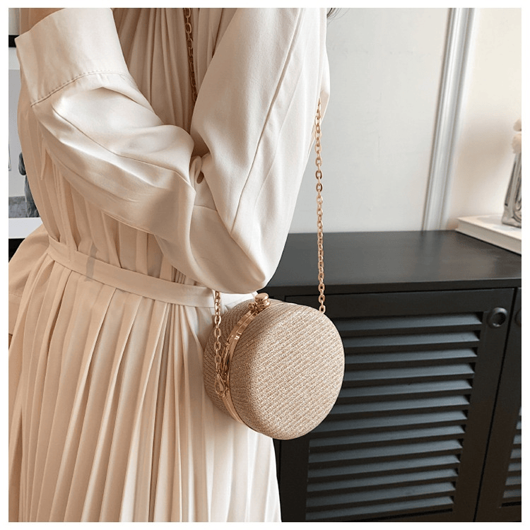 Women's Fashion Rhinestone-Encrusted Chain Shoulder Messenger Bag
