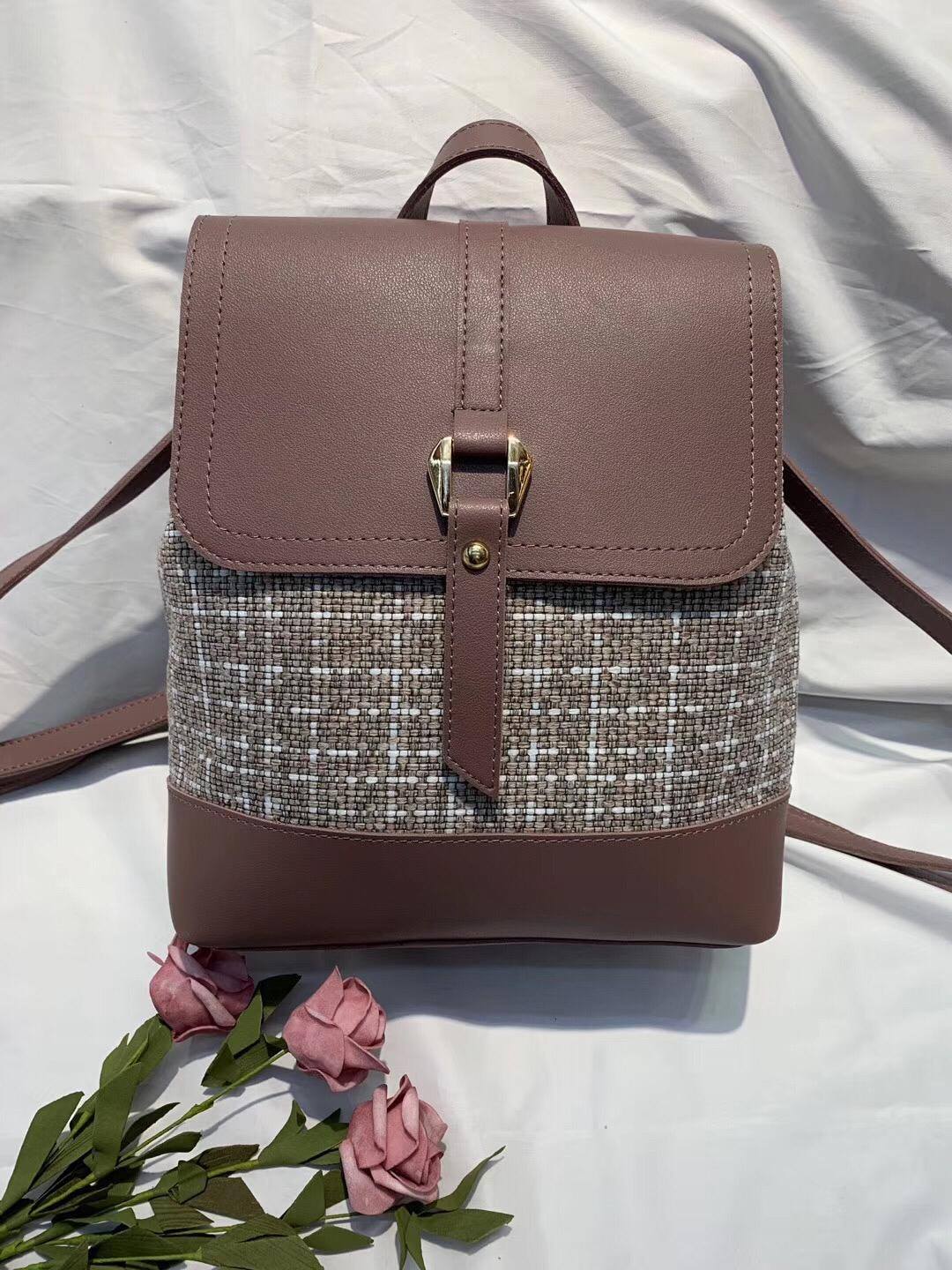 Textured Pattern Buckle Backpacks – Stylish Drawstring Casual Bags