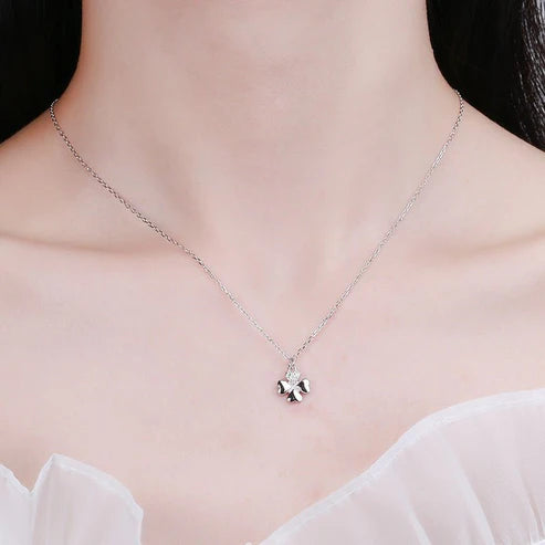 925 Sterling Silver Simple Temperament Clavicle Necklace