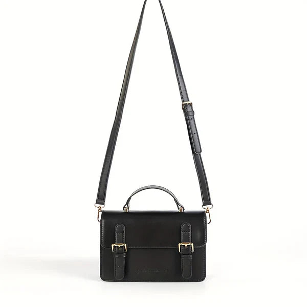 Leather Handbag – Vintage-Inspired Structured Mini Satchel
