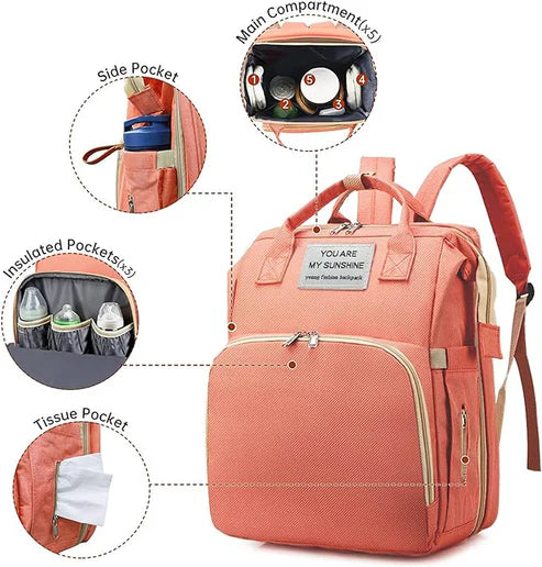 Baby Foldable Backpack – Multi-Function Diaper Bag