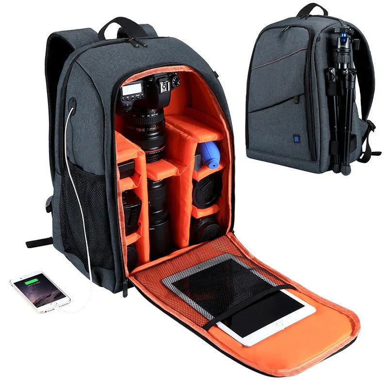 PULUZ Waterproof Outdoor Camera Backpack – Dual Shoulder Photography Bag (Upgrade Version)