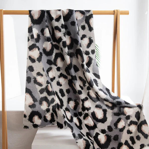 Cashmere-like Leopard Print Scarf Shawl – Fashionable All-Matching Style