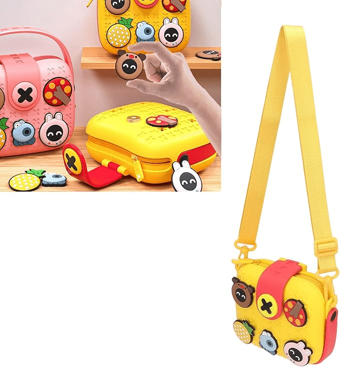 Compact Cartoon Bag for Kids – Large Capacity & DIY Design