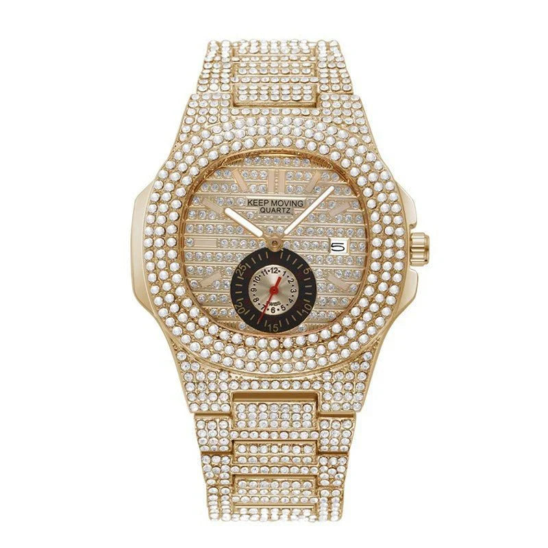 Men's Fashion Fully-Jewelled Calendar Quartz Watch