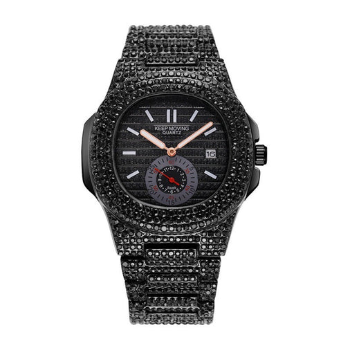 Men's Fashion Fully-Jewelled Calendar Quartz Watch