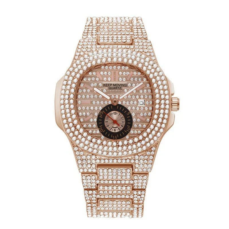Men's Fashion Fully-Jewelled Calendar Quartz Watch
