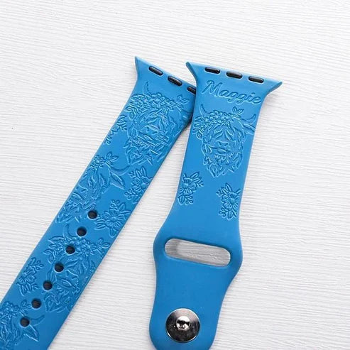 Designer Silicone Watch Strap – Engraved Edition