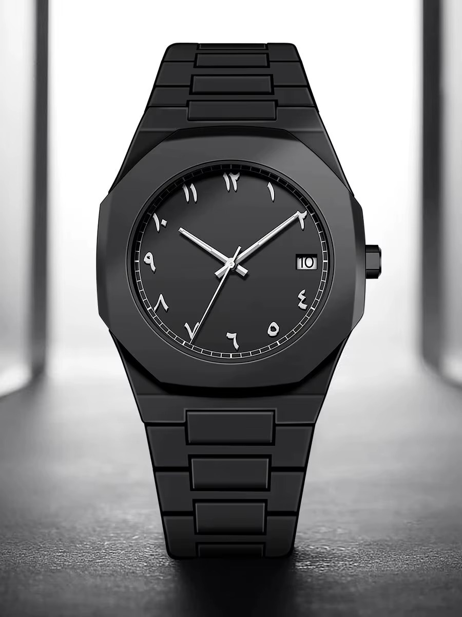 Stainless Steel Arabic Watch – Timeless Elegance with a Cultural Touch
