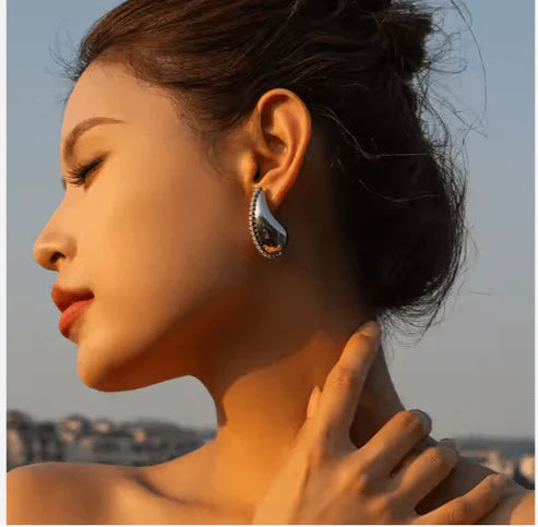 Drop Titanium Jewelry Set – Sleek Elegance & Modern Style