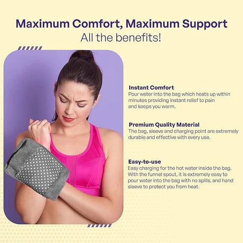 Electric Hot Water Bag – Quick Heating Pain Relief Pad
