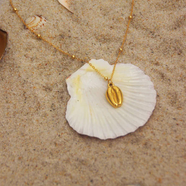 European & American Ocean Series Necklace for Women – Titanium Steel with Pearl, Shell & Saturn Elements