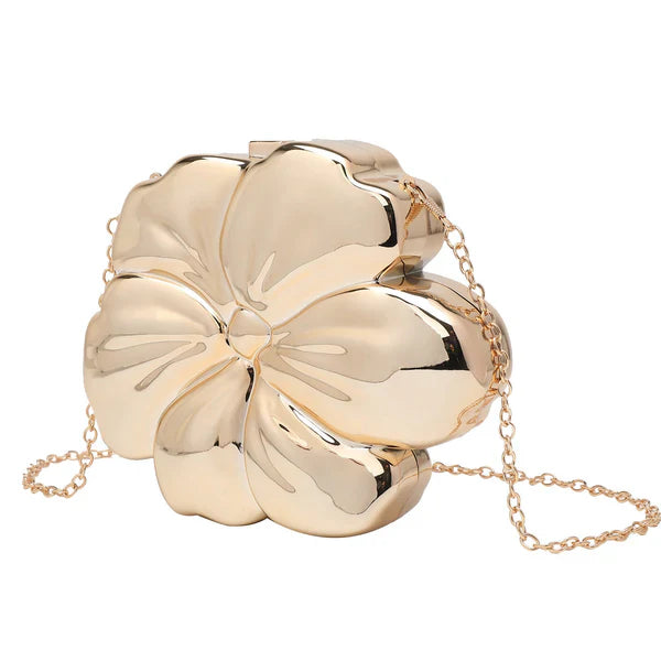 Flower Acrylic Clutch & Crossbody Bag – Elegant Evening Purse