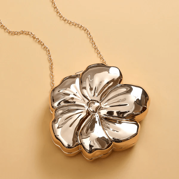 Flower Acrylic Clutch & Crossbody Bag – Elegant Evening Purse