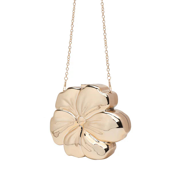 Flower Acrylic Clutch & Crossbody Bag – Elegant Evening Purse