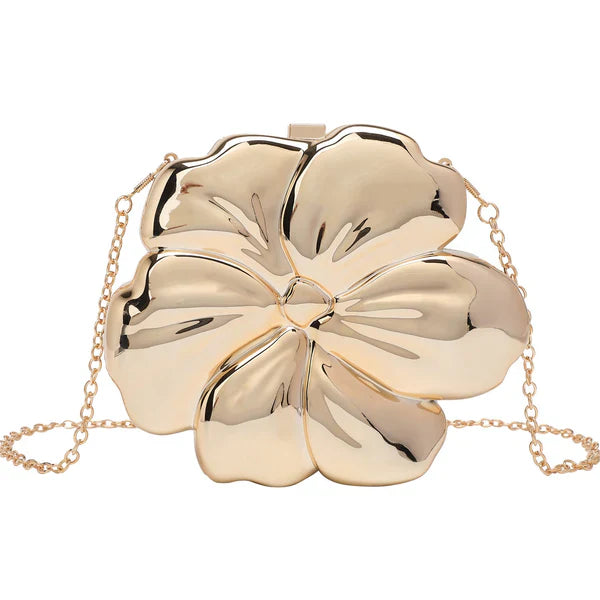Flower Acrylic Clutch & Crossbody Bag – Elegant Evening Purse