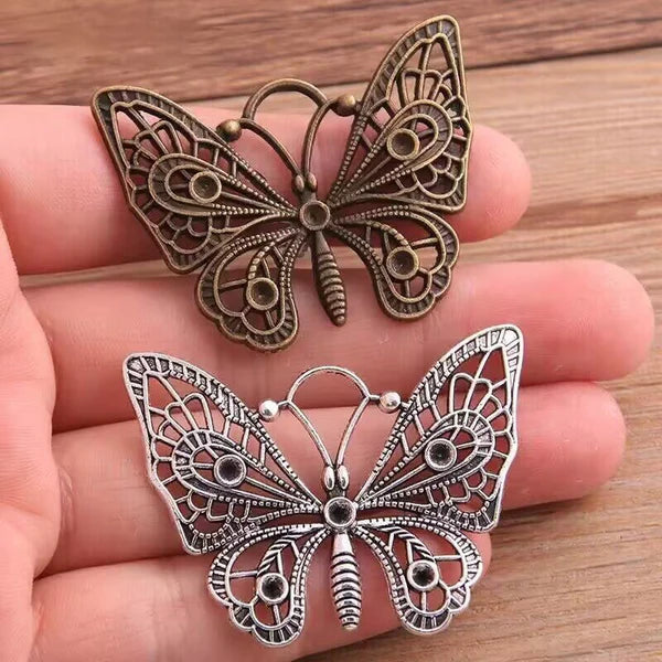 Hollow Butterfly Jewelry Mobile Phone Pendant – Vintage Alloy Design