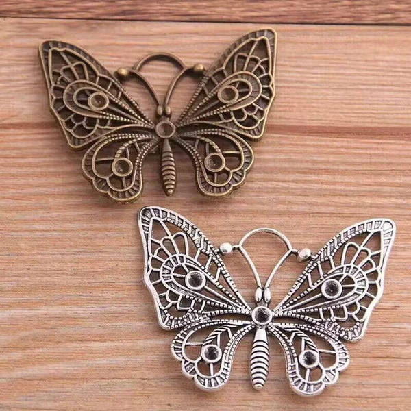 Hollow Butterfly Jewelry Mobile Phone Pendant – Vintage Alloy Design