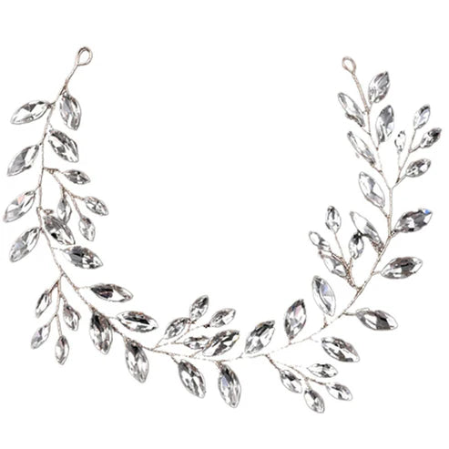 Horse Eye Silver Flexible Chain Headband – Wedding Hair Accessory