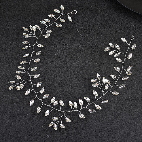 Horse Eye Silver Flexible Chain Headband – Wedding Hair Accessory