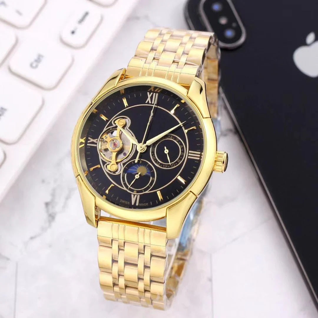 New Classic Mechanical Leather Watch for Men