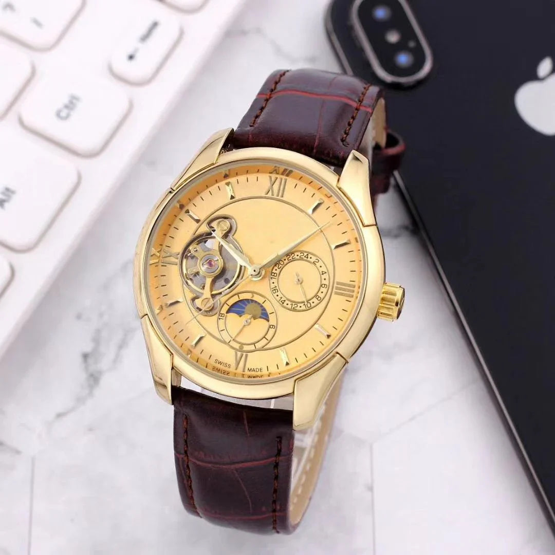 New Classic Mechanical Leather Watch for Men