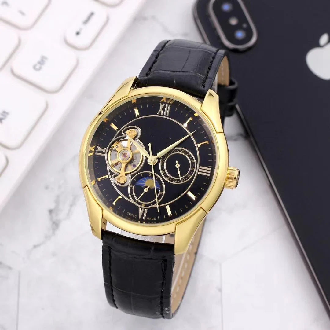 New Classic Mechanical Leather Watch for Men