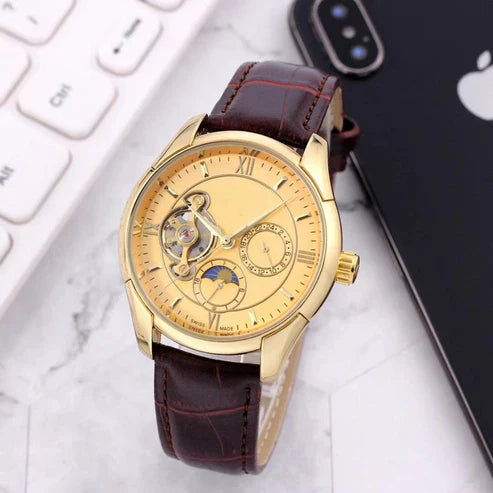 New Classic Mechanical Leather Watch for Men