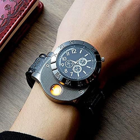 New Military USB Lighter Watch for Men