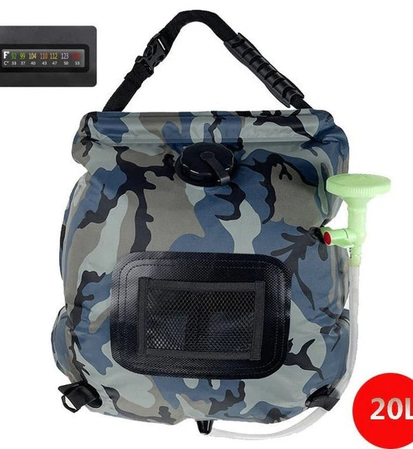 Outdoor Solar Camping Shower Bag – 20L Portable Water Storage
