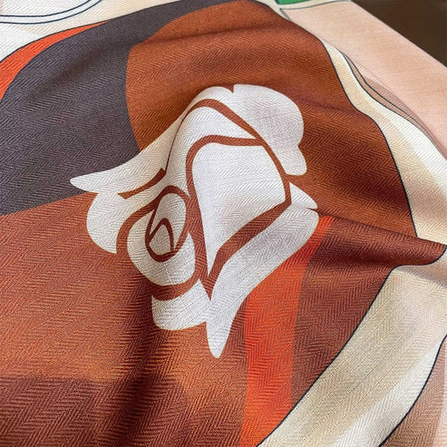 Double-Sided Color Contrast Square Scarf – 90×90cm Dual-Use Kerchief