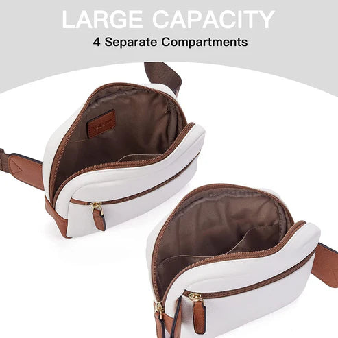 PU Leather Waist Bag – Adjustable Strap, Unisex Outdoor Crossbody