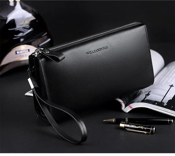 Men’s Genuine Leather Clutch Bag – Business & Casual