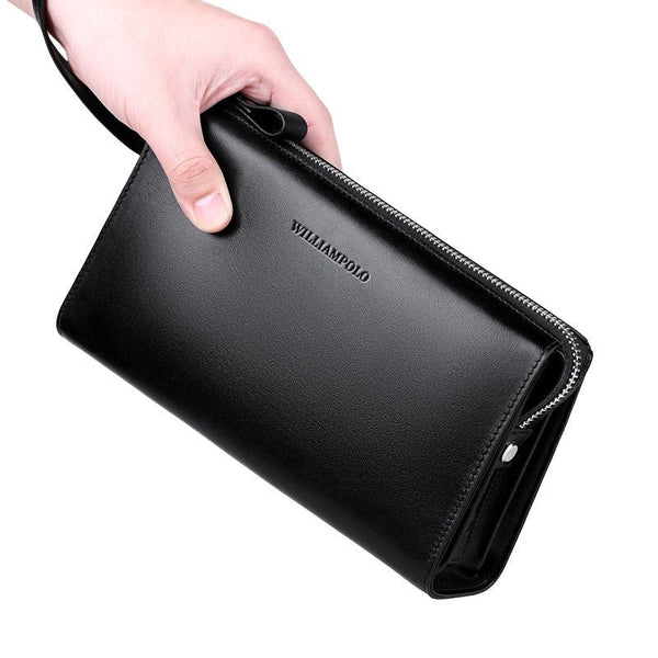 Men’s Genuine Leather Clutch Bag – Business & Casual
