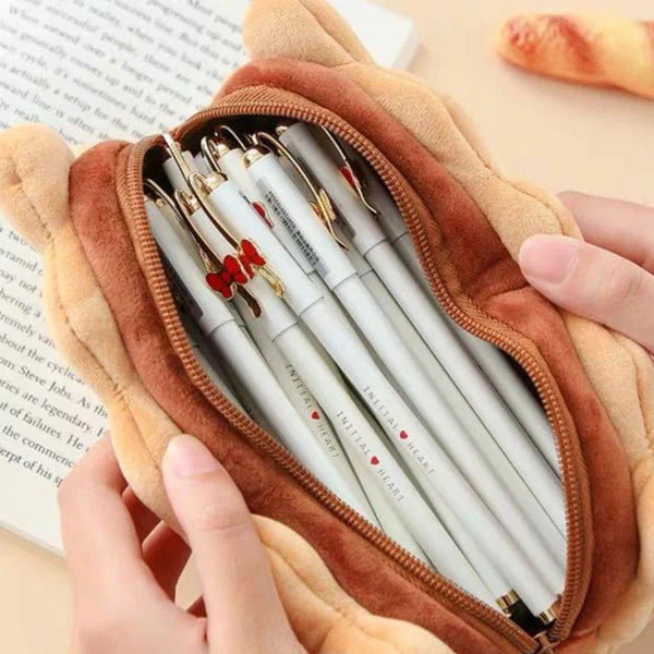 Sandwich Biscuit Plush Pencil Bag – Cartoon Style