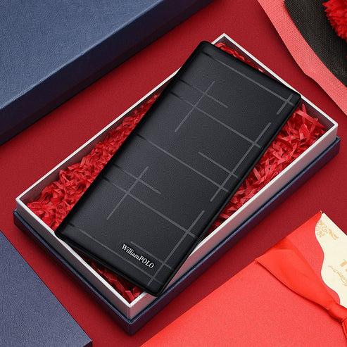 Men's Genuine Cowhide Wallet – Multiple Card Slots