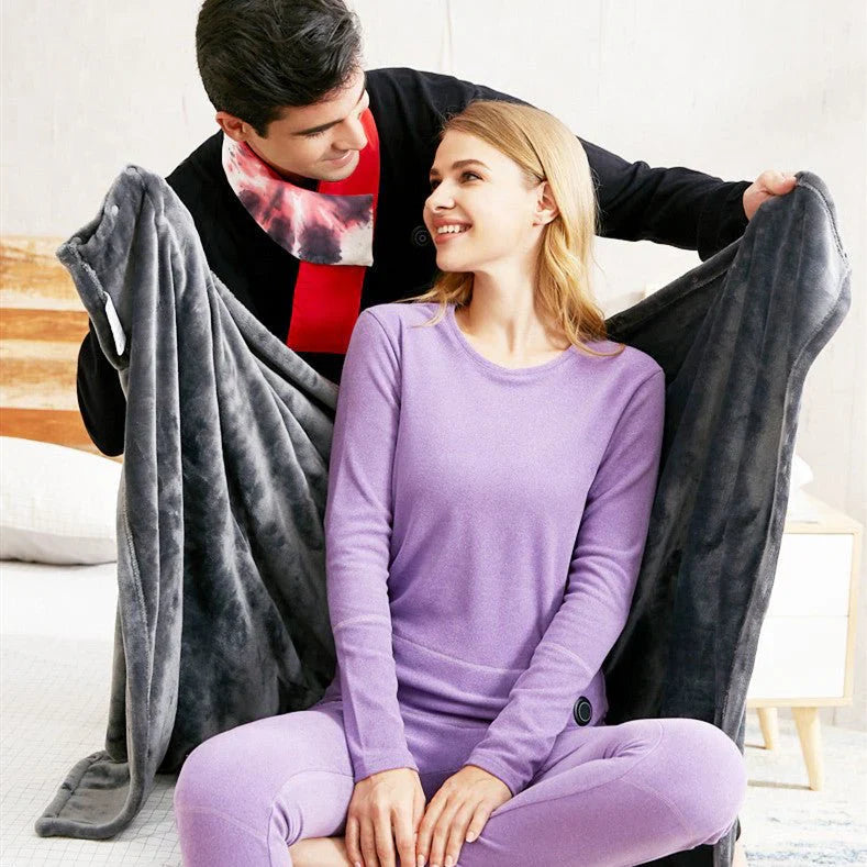 Winter Flannel Heated Blanket Cold Protection Body Warmer