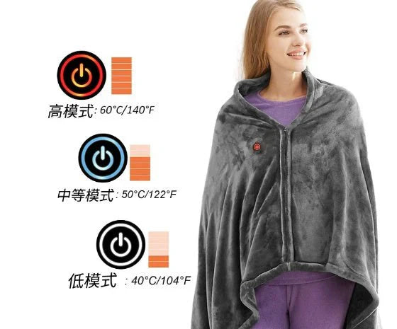 Winter Flannel Heated Blanket Cold Protection Body Warmer