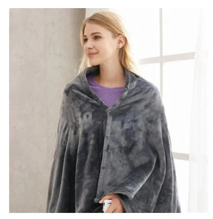 Winter Flannel Heated Blanket Cold Protection Body Warmer