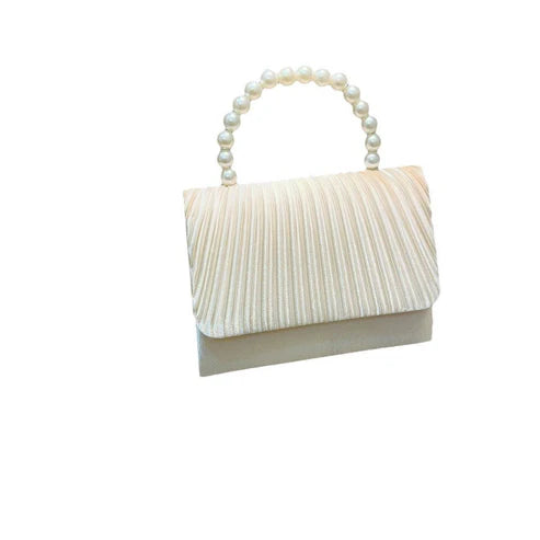 Women's Elegant Pleated Clamshell Evening Bag