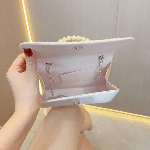 Women's Elegant Pleated Clamshell Evening Bag
