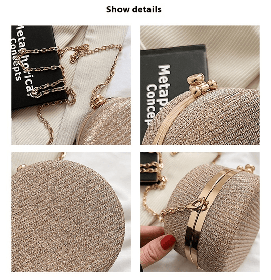 Women's Fashion Rhinestone-Encrusted Chain Shoulder Messenger Bag