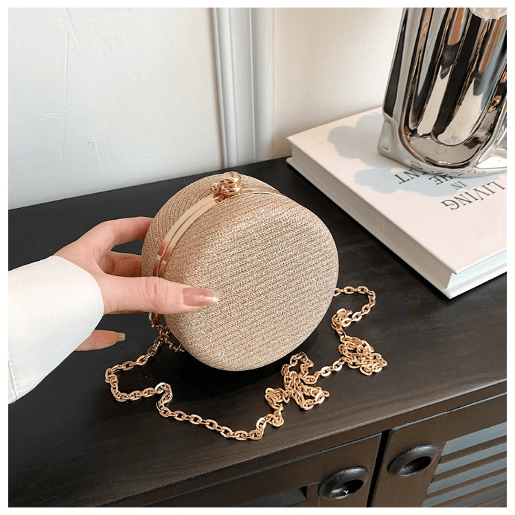 Women's Fashion Rhinestone-Encrusted Chain Shoulder Messenger Bag