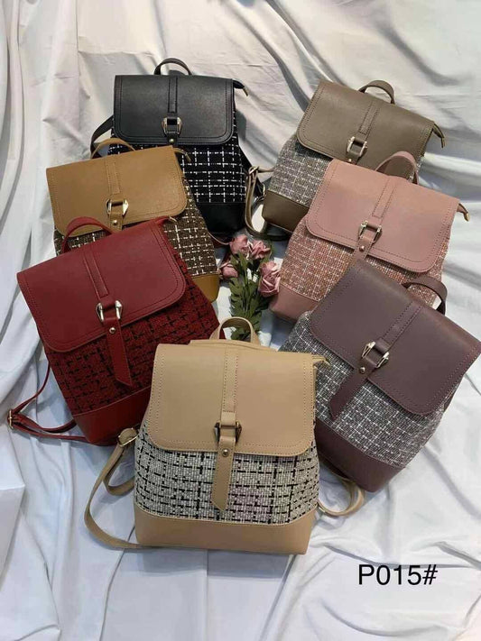 Textured Pattern Buckle Backpacks – Stylish Drawstring Casual Bags