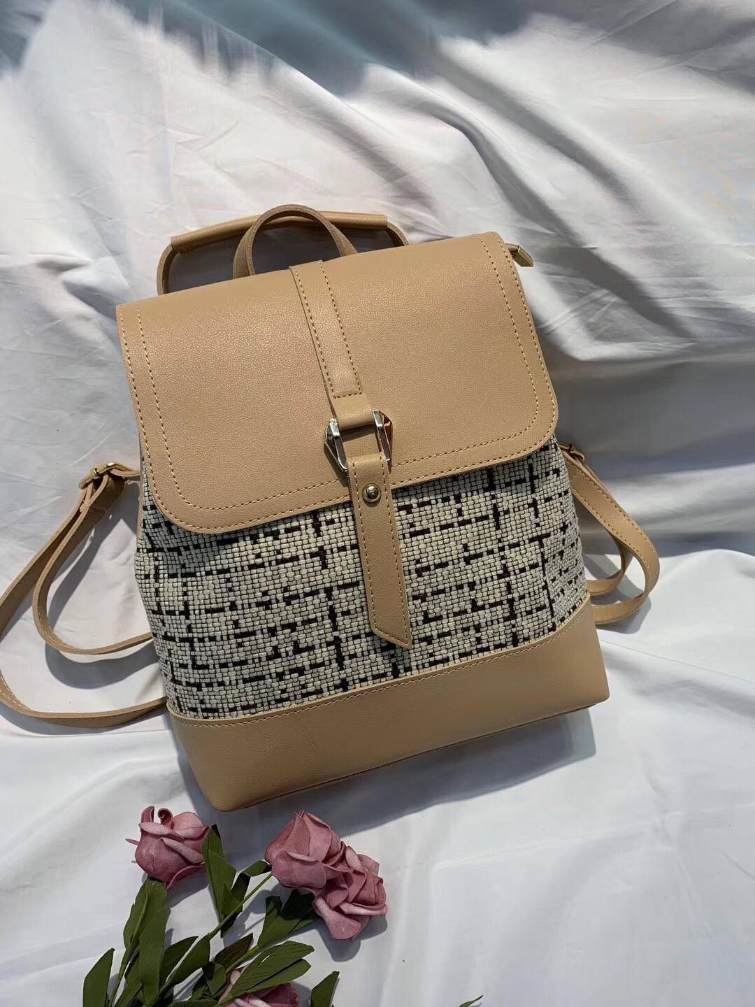 Textured Pattern Buckle Backpacks – Stylish Drawstring Casual Bags