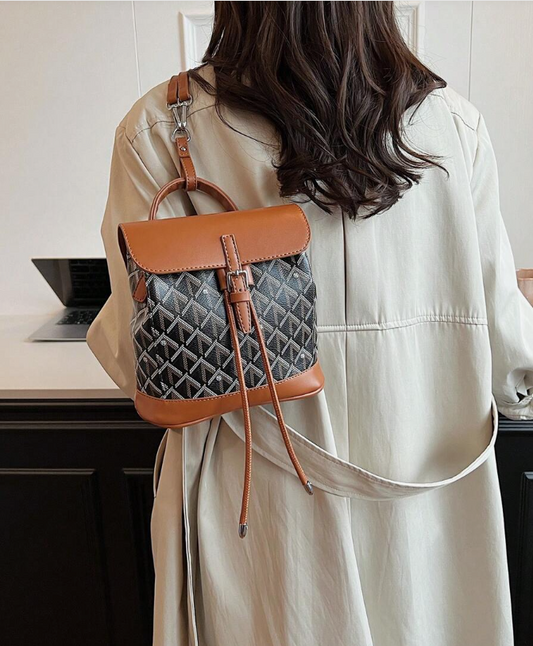 Textured Pattern Buckle Backpacks – Stylish Drawstring Casual Bags