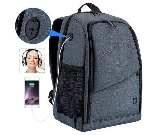 PULUZ Waterproof Outdoor Camera Backpack – Dual Shoulder Photography Bag (Upgrade Version)