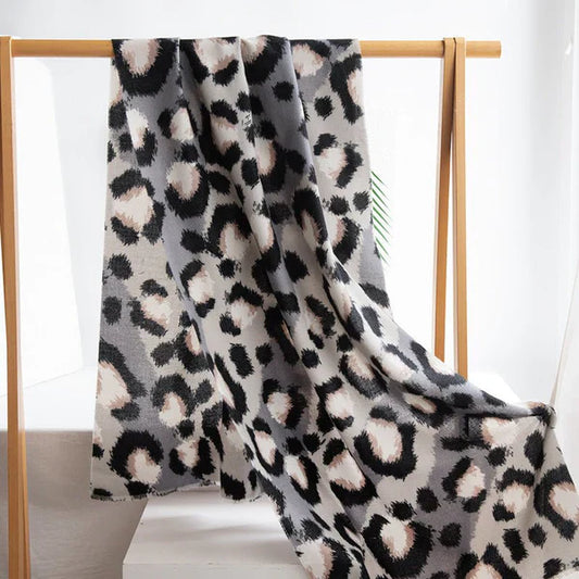 Cashmere-like Leopard Print Scarf Shawl – Fashionable All-Matching Style