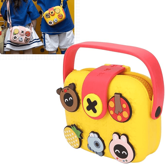 Compact Cartoon Bag for Kids – Large Capacity & DIY Design